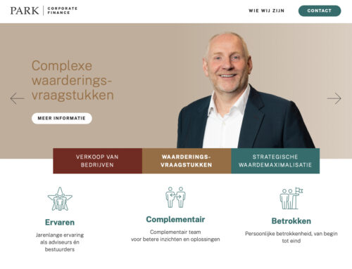 Nieuwe website PARK Corporate Finance online